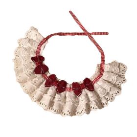 Red Bowknot Retro Lace Collars