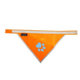 Orange Dog Bandana S Size Hi Visibility Reflective Blaze Orange Bandana,Safety for Camping and Off Leash Exploring