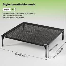 The Bi-material Pet Bed Is Breathable Mesh (Option: WB  XL)