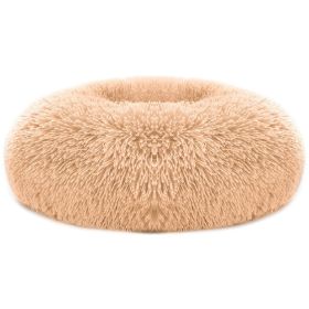 Pet Dog Bed Soft Warm Fleece Puppy Dog Cozy Nest Sofa Bed Cushion M Size (Color: Brown, size: M)