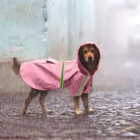 Waterproof Dog Raincoat Lightweight Dog Coat (Color: Pink)