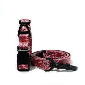 dWaterproof UV embossed printing style traction rope set Traction Rope (Color: Red flame, size: 2.0cm*150cm)