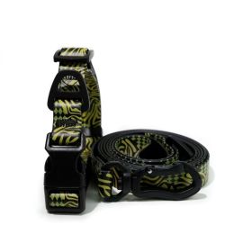 dWaterproof UV embossed printing style traction rope set Traction Rope (Color: Abstract yellow, size: 1.5cm*150cm)